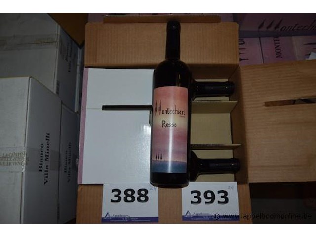 24x fles rode wijn, montechari, toscana igt rosso, 2019, 75cl - afbeelding 1 van  4