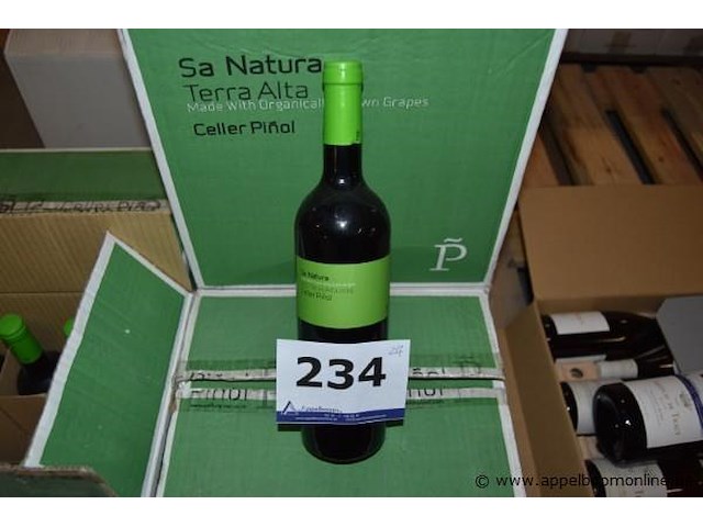 24x fles rode wijn, sa natura, d.o. terra alta celler piñol, 2009, 75cl - afbeelding 1 van  3