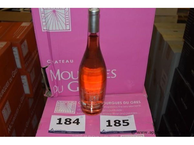 24x fles rosé wijn, château mourgues du grès, fleur d'eglantine 2018, 750ml - afbeelding 1 van  2