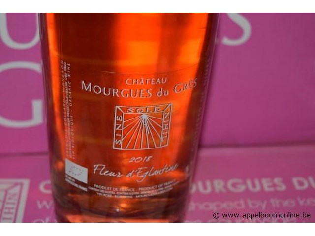 24x fles rosé wijn, château mourgues du gres, fleur d'eglantine 2018, 750ml - afbeelding 2 van  2