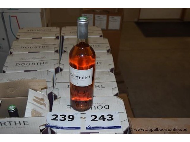 24x fles rosé wijn, dourthe n°1, bordeaux rosé, 2008, 75cl - afbeelding 1 van  3