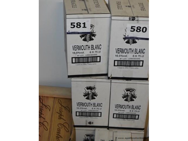 24x fles vermouth blanc, 16.5% vol, 75cl - afbeelding 1 van  2