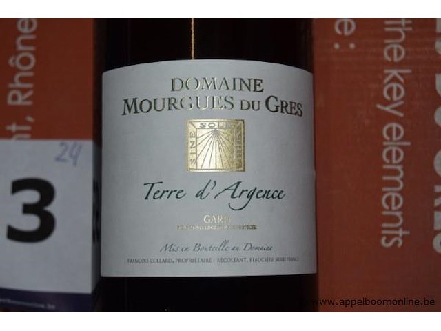 24x fles witte wijn, domaine mourgue du gres, terre d'argence blanc 2012, 750ml - afbeelding 2 van  3
