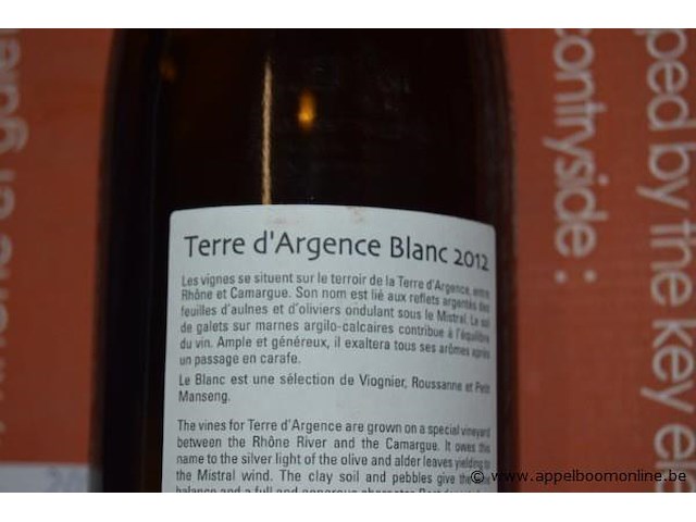 24x fles witte wijn, domaine mourgue du gres, terre d'argence blanc 2012, 750ml - afbeelding 3 van  3