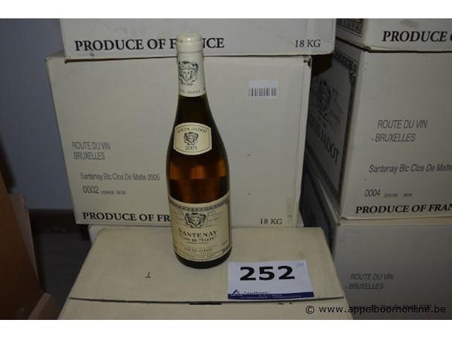 24x fles witte wijn, louis jadot, santenay "clos de malte", 2005, 75cl - afbeelding 1 van  3