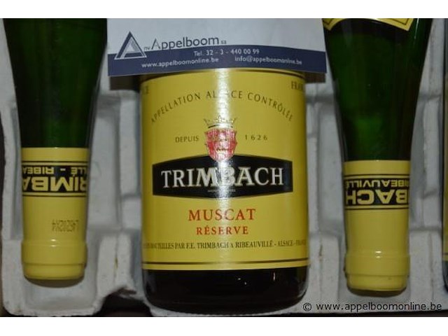 24x fles witte wijn, trimbach, muscat réserve 2012, alsace, 750ml - afbeelding 2 van  3