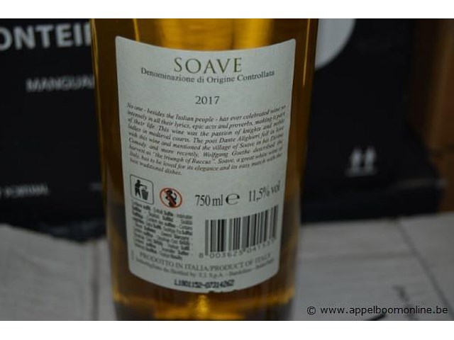 24x fles witte wijn, vitis nostra, soave, 2017, 75cl - afbeelding 3 van  4