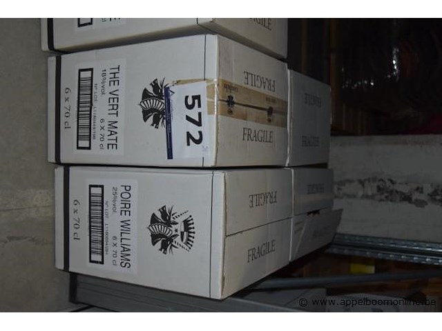24x fles, wo. the vert mate, 18%vol. en poire williams, 25%vol., 70cl - afbeelding 1 van  2