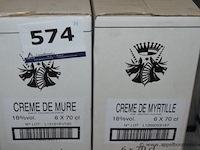 24x flessen likeur, wo. crème de fraise, crème de mure, crème de myrtille, 18%vol.,70cl - afbeelding 3 van  3