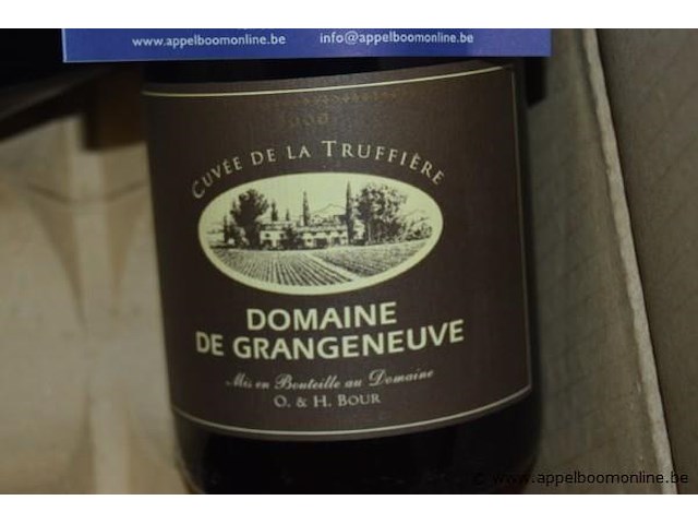 24x rode wijn, domaine de grangeneuve, cuvée de la truffière, 750ml - afbeelding 2 van  3