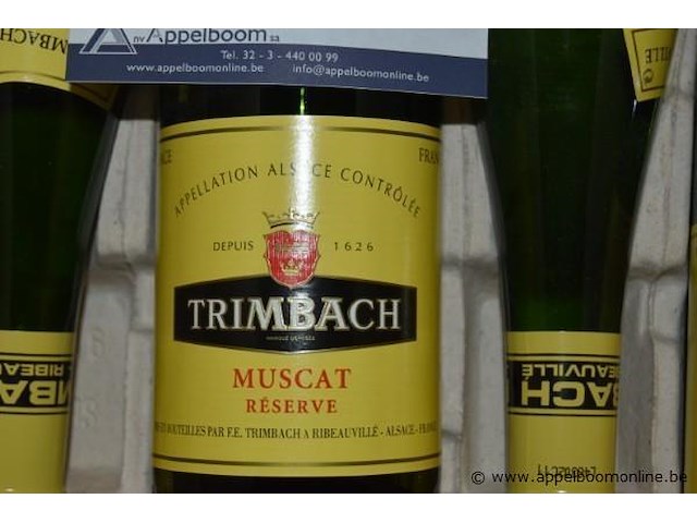 24x witte wijn, trimbach, muscat réserve 2013, alsace, 750ml - afbeelding 2 van  3