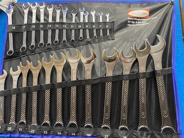 25 delige ring steeksleutelset - afbeelding 1 van  3