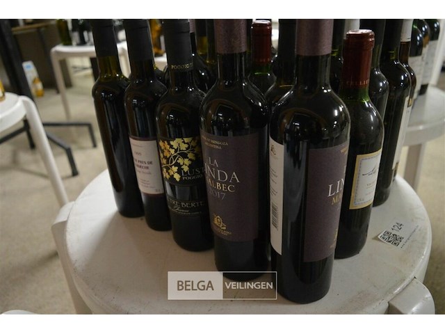 ±25 flessen diverse wijnsoorten - afbeelding 3 van  4