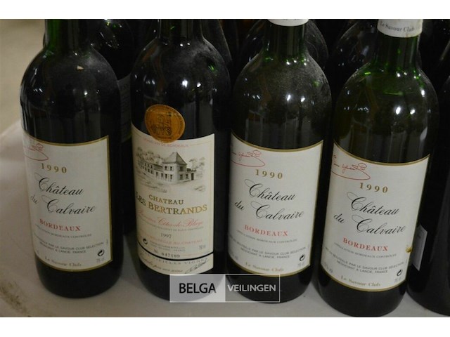 ±25 flessen diverse wijnsoorten - afbeelding 2 van  4