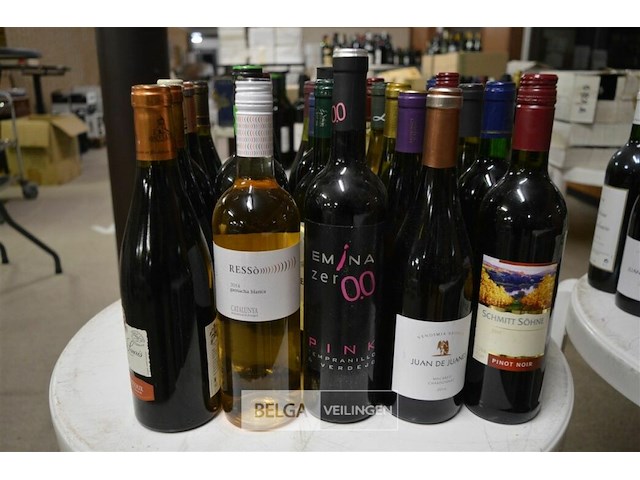 ±25 flessen diverse wijnsoorten - afbeelding 4 van  5