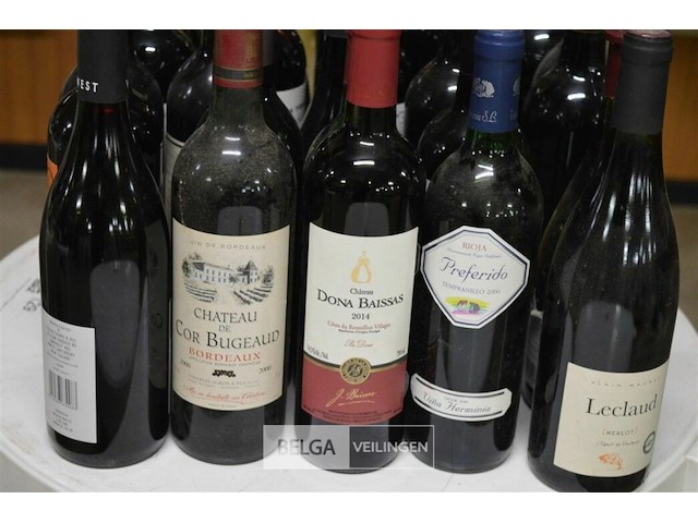 ±25 flessen diverse wijnsoorten - afbeelding 4 van  5