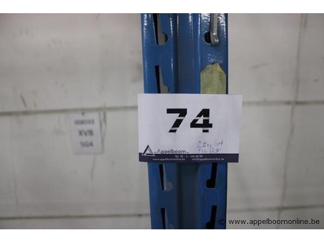 25 meter haspel magazijn rek betsaande uit 12 staanders en 54 leggers - afbeelding 4 van  4