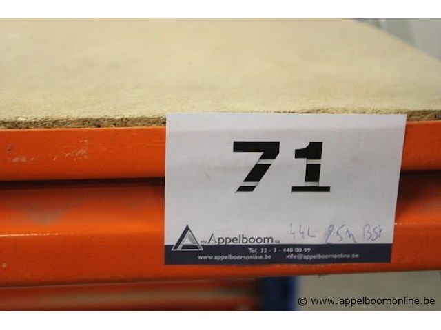25 meter magazijnrekken bestaande uit 13staanders en 44 leggers - afbeelding 3 van  3