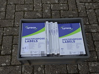 25 pakken multilabels lyreco (ca. 6500 labels per pak)