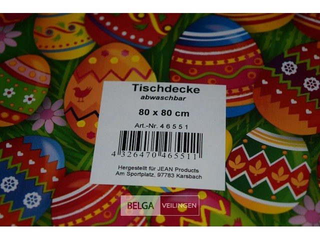 25 plastieken tafelkleed pasen 80x80xm - afbeelding 3 van  3