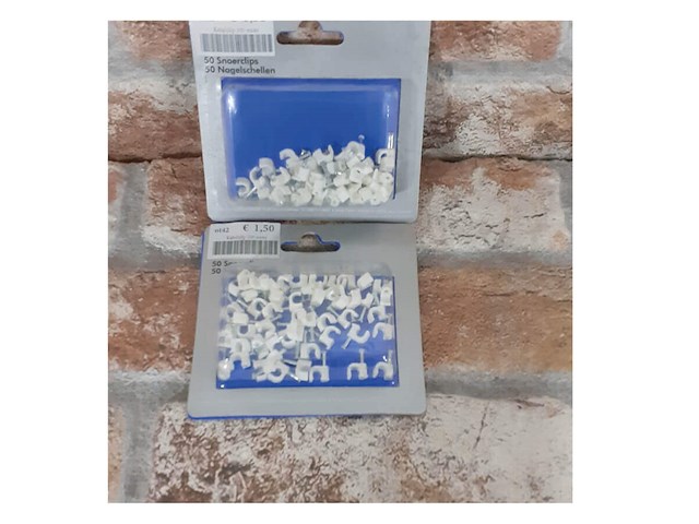 25 verpakking van 50 kabel spijker clips 6mm - afbeelding 2 van  3