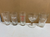 25 verschillende oude bierglazen - afbeelding 5 van  5