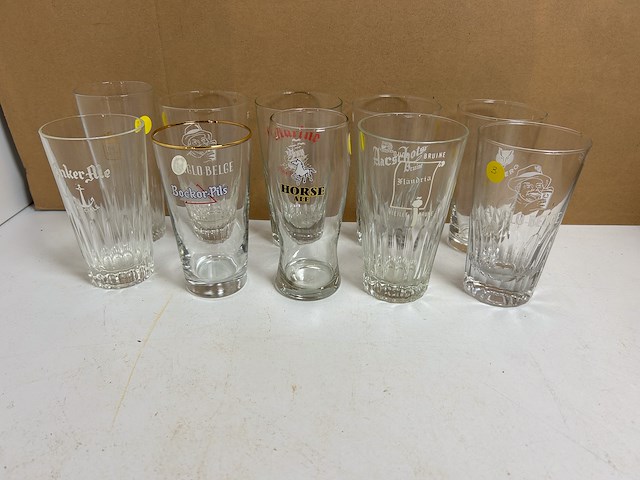 25 verschillende oude bierglazen - afbeelding 4 van  5