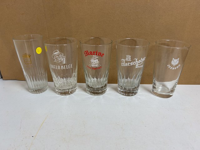 25 verschillende oude bierglazen - afbeelding 5 van  5