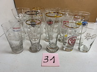 25 verschillende oude bierglazen - afbeelding 1 van  5