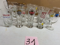 25 verschillende oude bierglazen - afbeelding 2 van  5