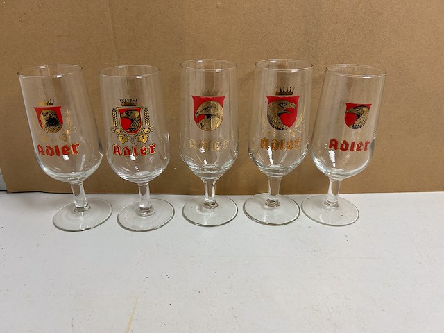 25 verschillende oude bierglazen - afbeelding 5 van  5