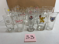 25 verschillende oude bierglazen - afbeelding 1 van  5
