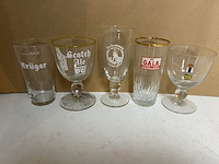 25 verschillende oude bierglazen - afbeelding 5 van  6