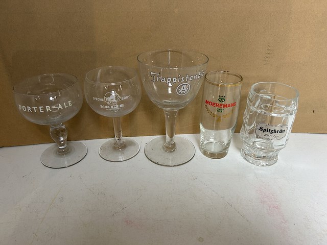 25 verschillende oude bierglazen - afbeelding 6 van  6