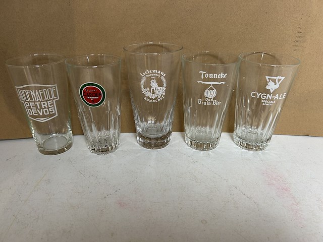 25 verschillende oude bierglazen - afbeelding 6 van  6