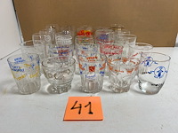 25 verschillende oude limonade glazen - afbeelding 1 van  5