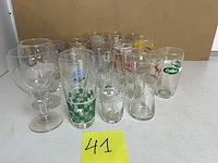 25 verschillende oude limonade glazen - afbeelding 1 van  6