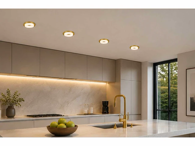 25 x downlight fitting – gu10 – goud – ø70mm – ip20 – kadife - afbeelding 1 van  5