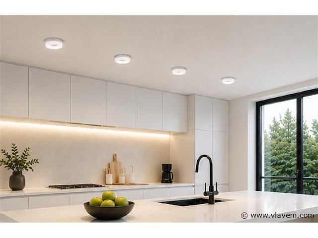 25 x downlight fitting – gu10 – wit – ø70mm – ip20 – kadife - afbeelding 1 van  5