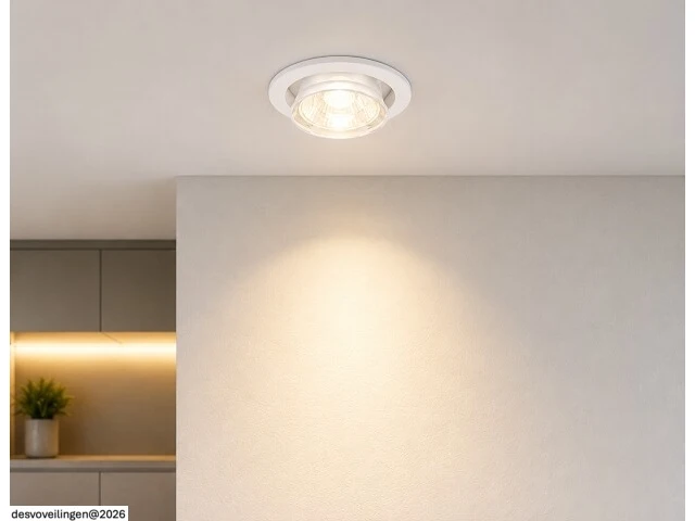 25 x downlight fitting – gu10 – wit – ø90mm – ip20 – mint-1 - afbeelding 2 van  5