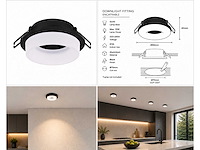 25 x downlight fitting – gu10 – zwart – ø70mm – ip20 – kadife - afbeelding 2 van  2