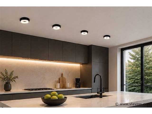 25 x downlight fitting – gu10 – zwart – ø70mm – ip20 – kadife - afbeelding 1 van  5