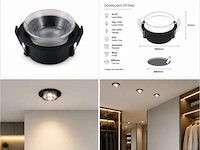 25 x downlight fitting – gu10 – zwart – ø90mm – ip20 – mint-1 - afbeelding 4 van  5