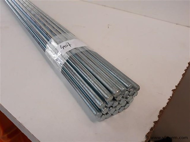 25 x draadstangen verzinkt 1 meter m 6 - afbeelding 2 van  2