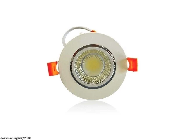 25 x inbouw led downlight – 7w – draaibaar – 6500k koud wit - afbeelding 3 van  7