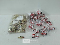 25 x kerstman-vrouw setje 5 cm + 144 hulstblad 6 cm - afbeelding 2 van  3