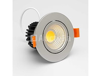 25 x led downlight – 7w – draaibaar – 3000k warm – zilver - afbeelding 1 van  5
