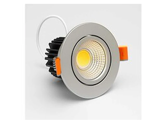 25 x led downlight – 7w – draaibaar – 3000k warm – zilver - afbeelding 1 van  6