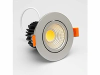 25 x led downlight – 7w – draaibaar – 3000k warm – zilver
