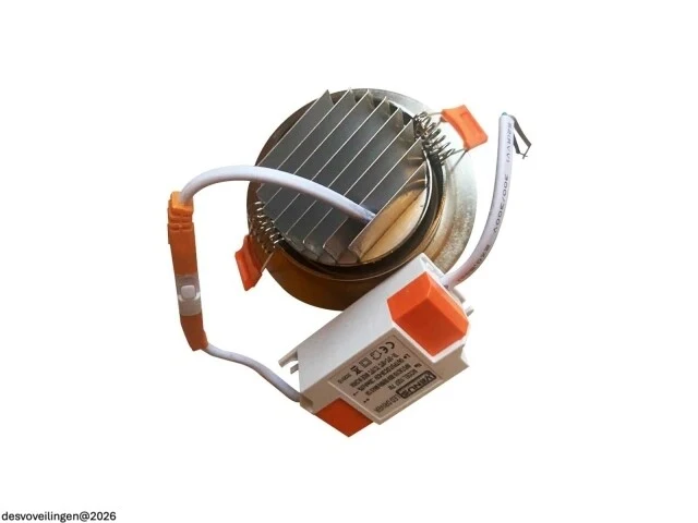 25 x led downlight – 7w – draaibaar – 3000k warm – zilver - afbeelding 3 van  6